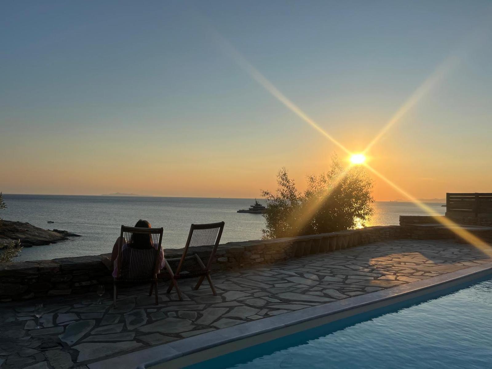 Sunset Villa With Swimming Pool At Tzia Ligia  Eksteriør bilde